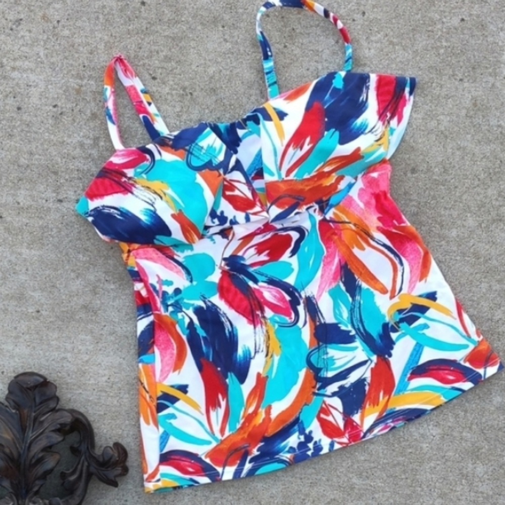 Catalina Ruffled Convertible Tankini Small - Picture 7 of 7